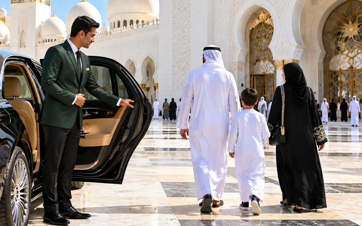 Private Sheikh Zayed Grand Mosque tour with chauffeur