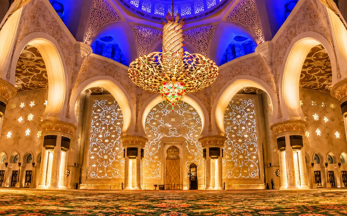 Sheikh Zayed Grand Mosque interior tour